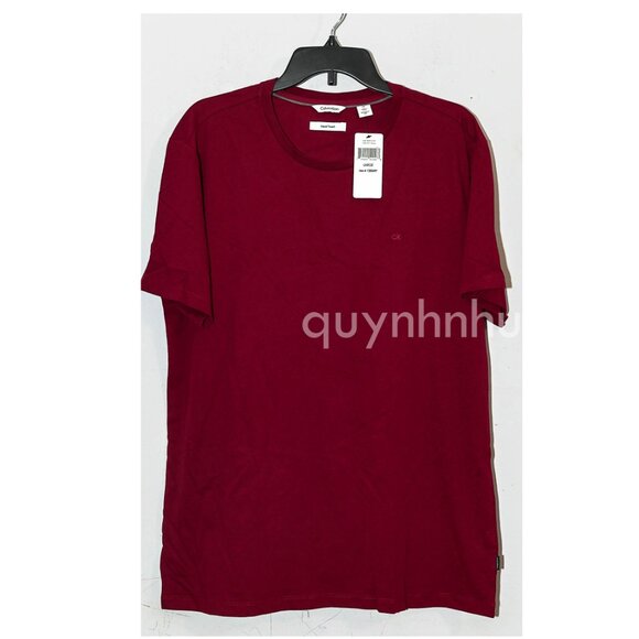 Calvin Klein Men's Cotton Crew Neck Breathable Liquid Touch T-shirt IN RED - Picture 2 of 5